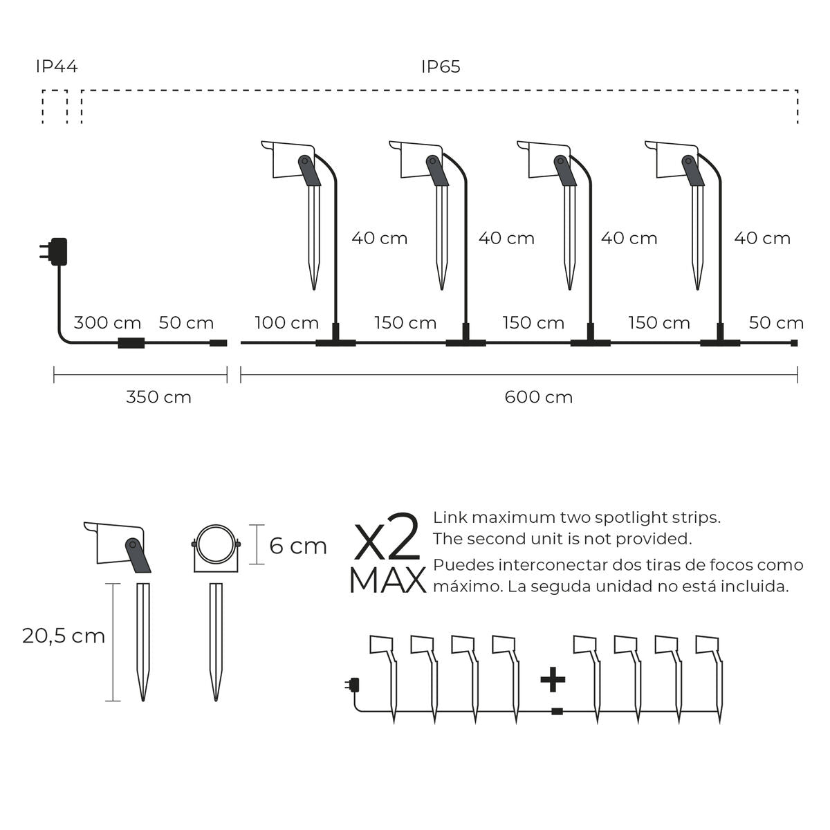 LED-ulkospotti 3000K IP65, 4 kpl – älyohjattavat maaspotit, musta – LED-ulkovalo maaspotti – kuva 9
