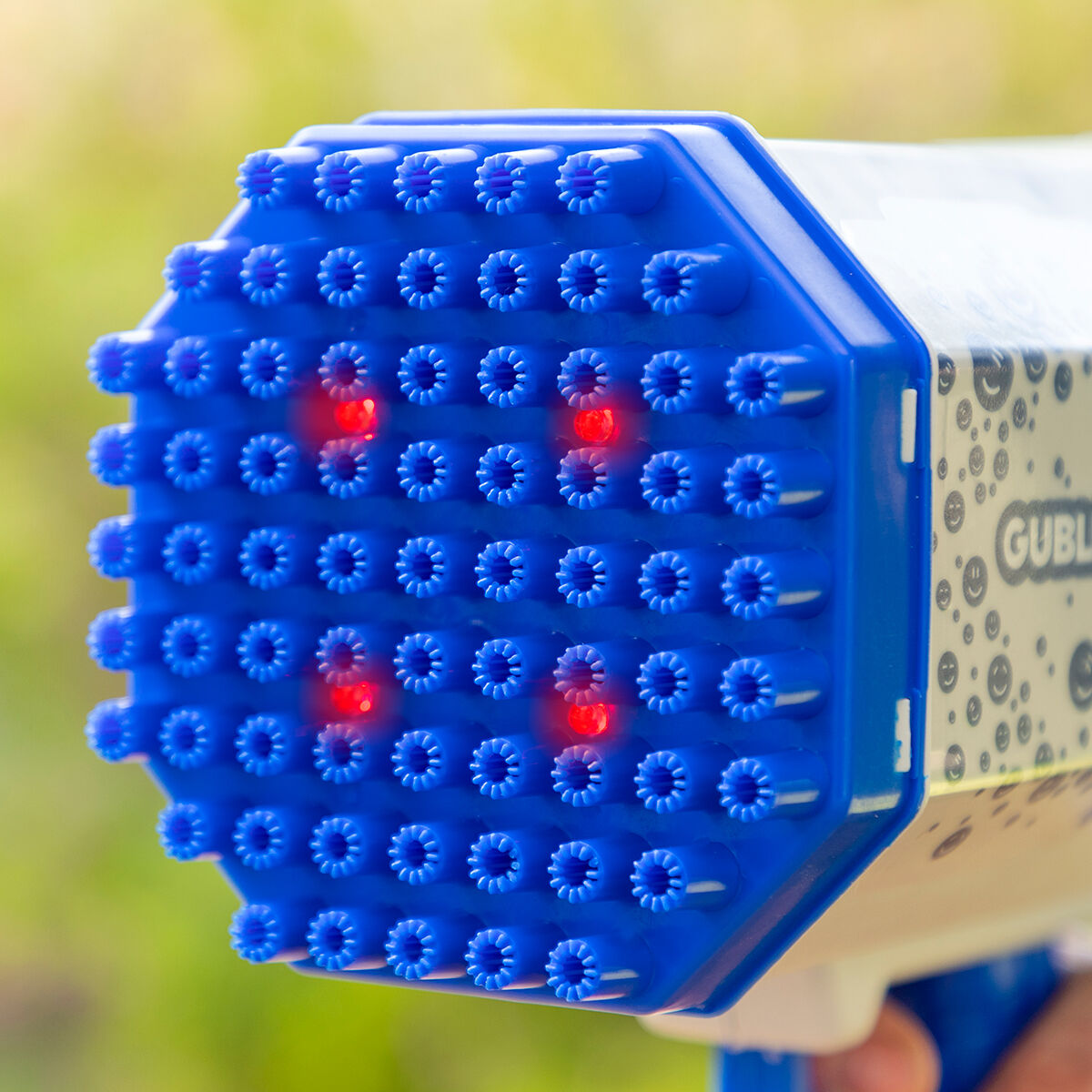 Iso saippuakuplapyssy 69 suutinta, LED-moniväri, USB-ladattava, lapsille – ulkoleikit pihaleikit – kuva 14