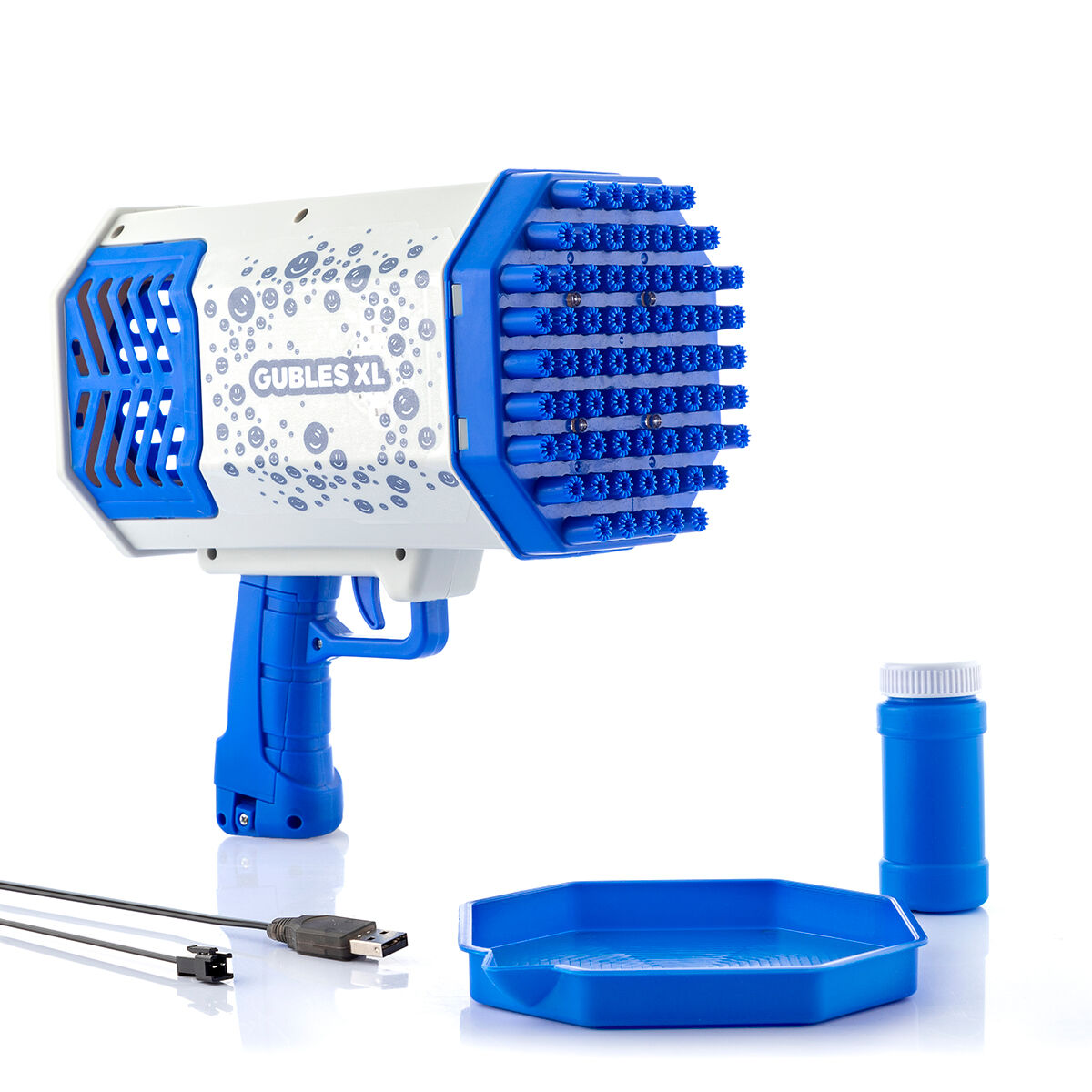 Iso saippuakuplapyssy 69 suutinta, LED-moniväri, USB-ladattava, lapsille – LED-valot pihaleikit – kuva 9