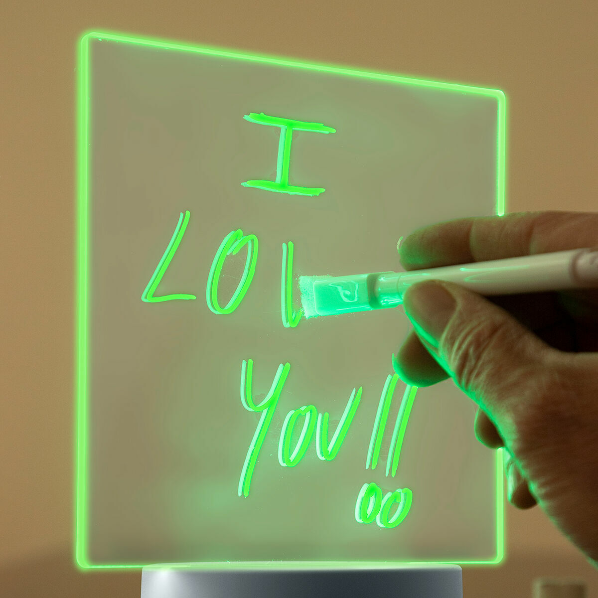 LED-viestitaulu kirjoitustaulu pöytään, RGB-valaistus, 16 väriä, 15×19 cm – pöytävalaisin lahja aikuiselle – kuva 9