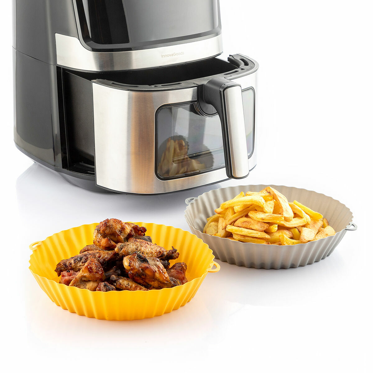 Airfryer silikonivuoat 2 kpl, tarttumaton, uuniin & mikroaaltouuniin – lahja kokille uuninkestävä – kuva 7