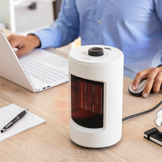 Keraaminen pöytälämmitin, oskilloiva 600-1200 W, kannettava pöydälle & toimistoon – pöytälämmitin kotitoimistoon – kuva 1