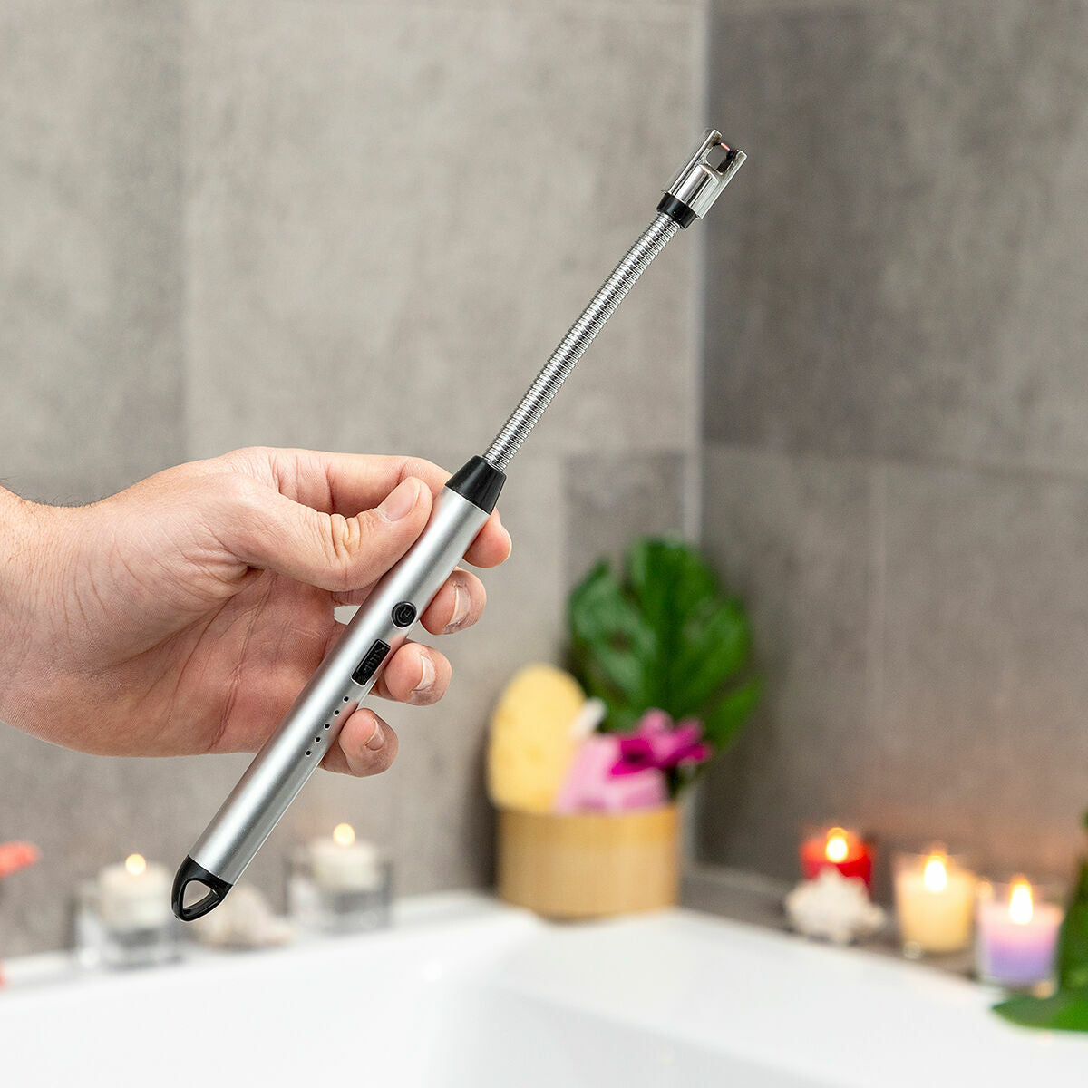 Ladattava sytytin, joustava pitkä varsi, tuulenkestävä & USB-lataus – ladattava sytytin sähkösytytin – kuva 9