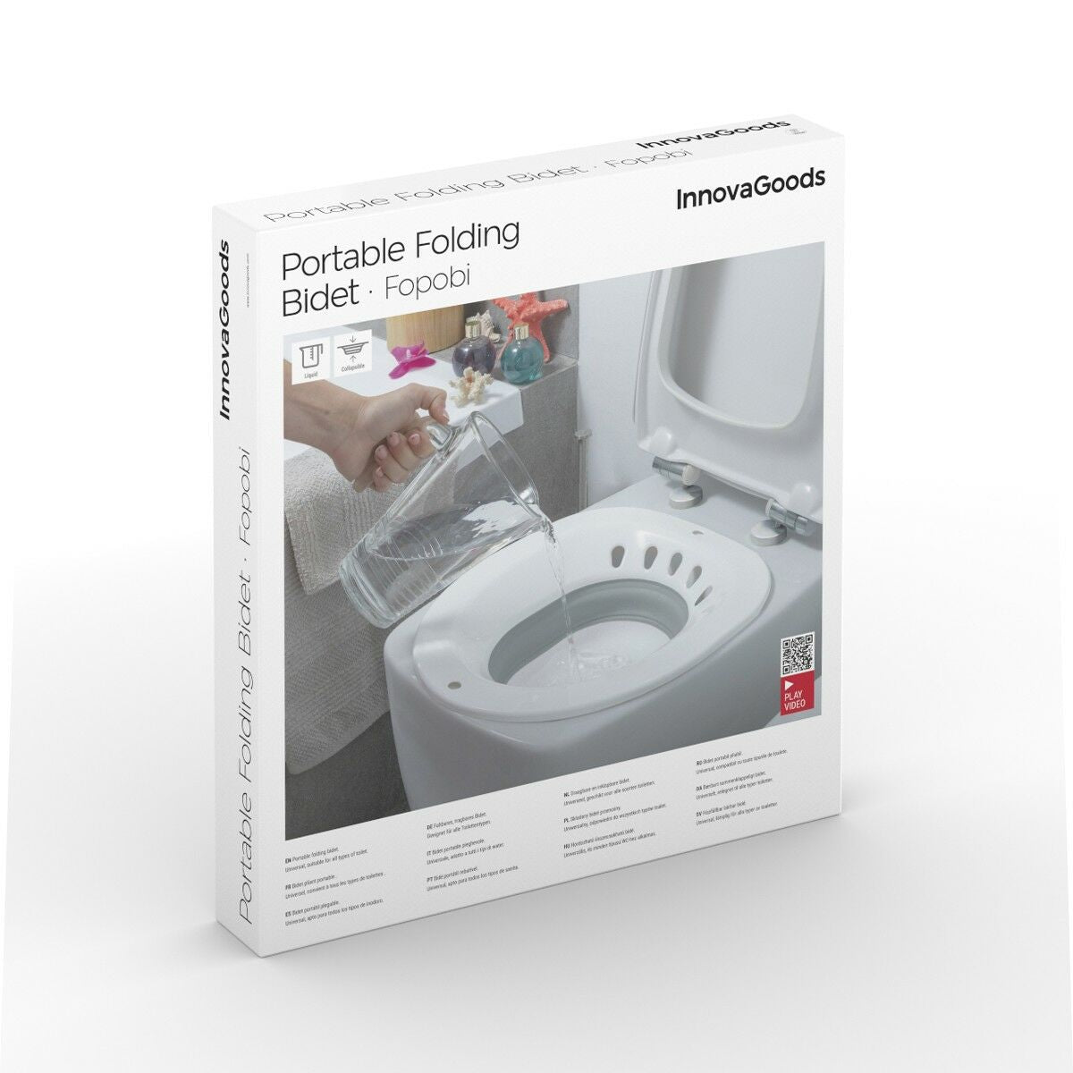 Istumakylpy wc-istuimeen, taitettava ja kannettava, 1,5 L, 140 kg, ergonominen – ergonominen muotoilu peräpukamien hoito –…