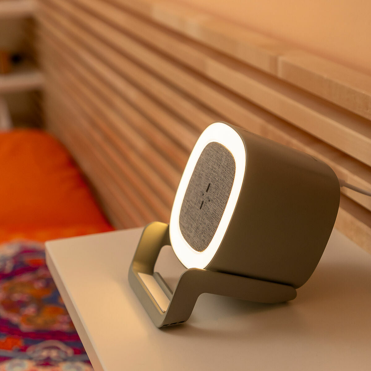Langaton laturi kaiuttimella, LED-valo, 10 W, Bluetooth 5.1, puhelinteline – kotitoimisto langaton laturi – kuva 13