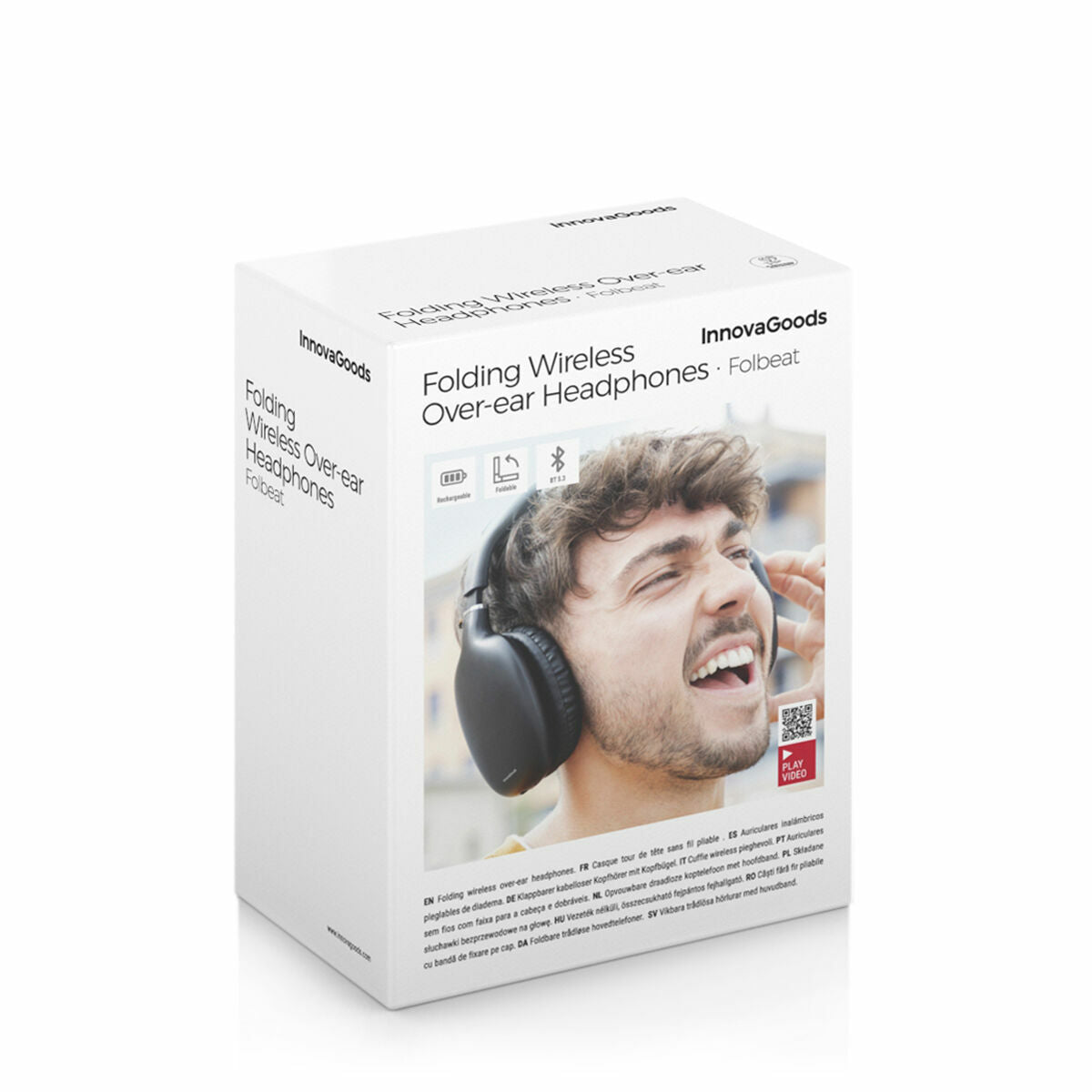 Taitettavat langattomat kuulokkeet Bluetooth 5.3, mikrofoni & AUX, pehmuste – langattomat kuulokkeet musiikin kuunteluun –…
