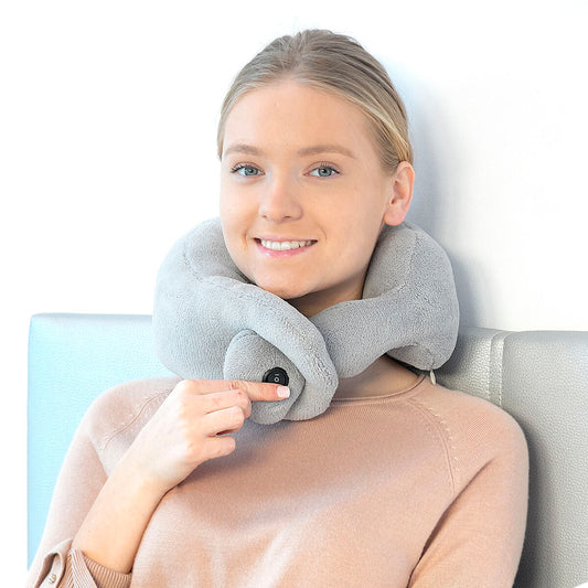 Hierova niskatyyny paristokäyttöinen - 2 intensiteettiä, ergonominen, harmaa – paristokäyttöinen pehmeä fleece – kuva 1
