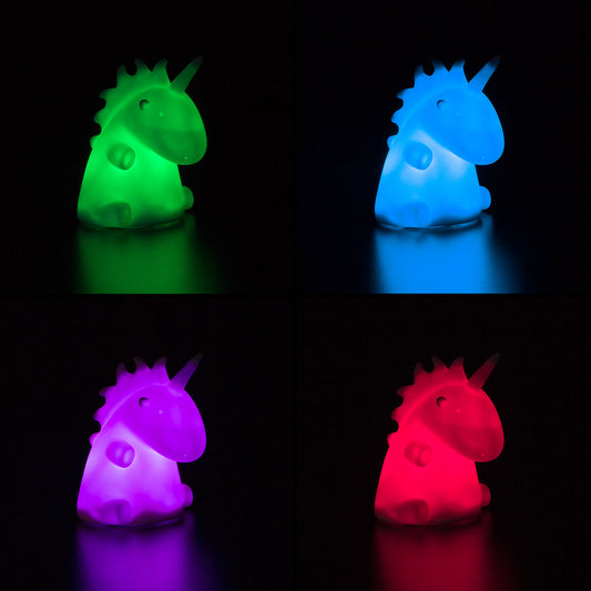 Lasten yövalo yksisarvinen monivärinen LED, paristokäyttöinen lapsille 9×11×10 cm – lasten yövalo LED-yövalo – kuva 1