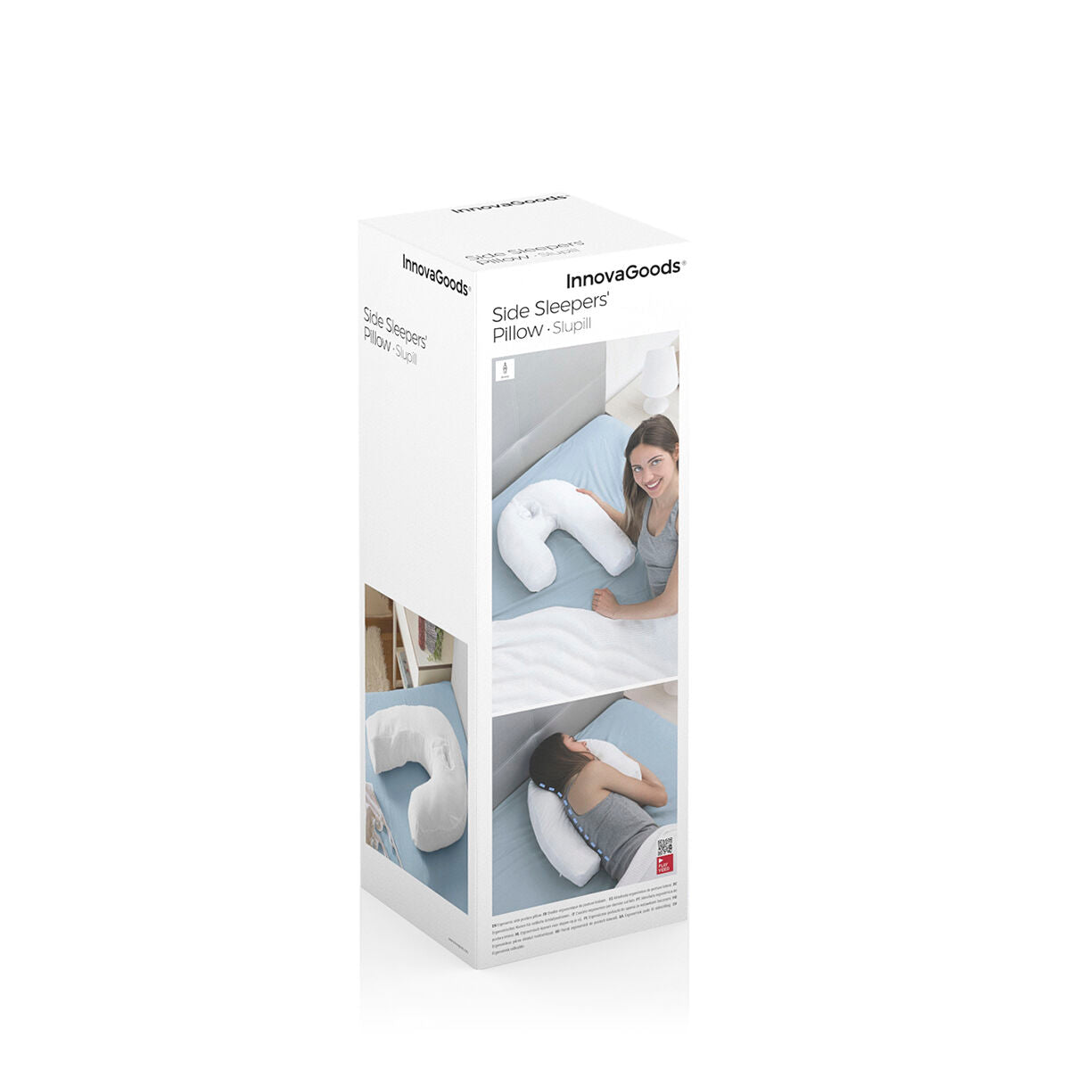 Kylkinukkujan U-tyyny, ergonominen, pestävä päällinen, raskauteen, InnovaGoods – tuki niskalle U-tyyny – kuva 7