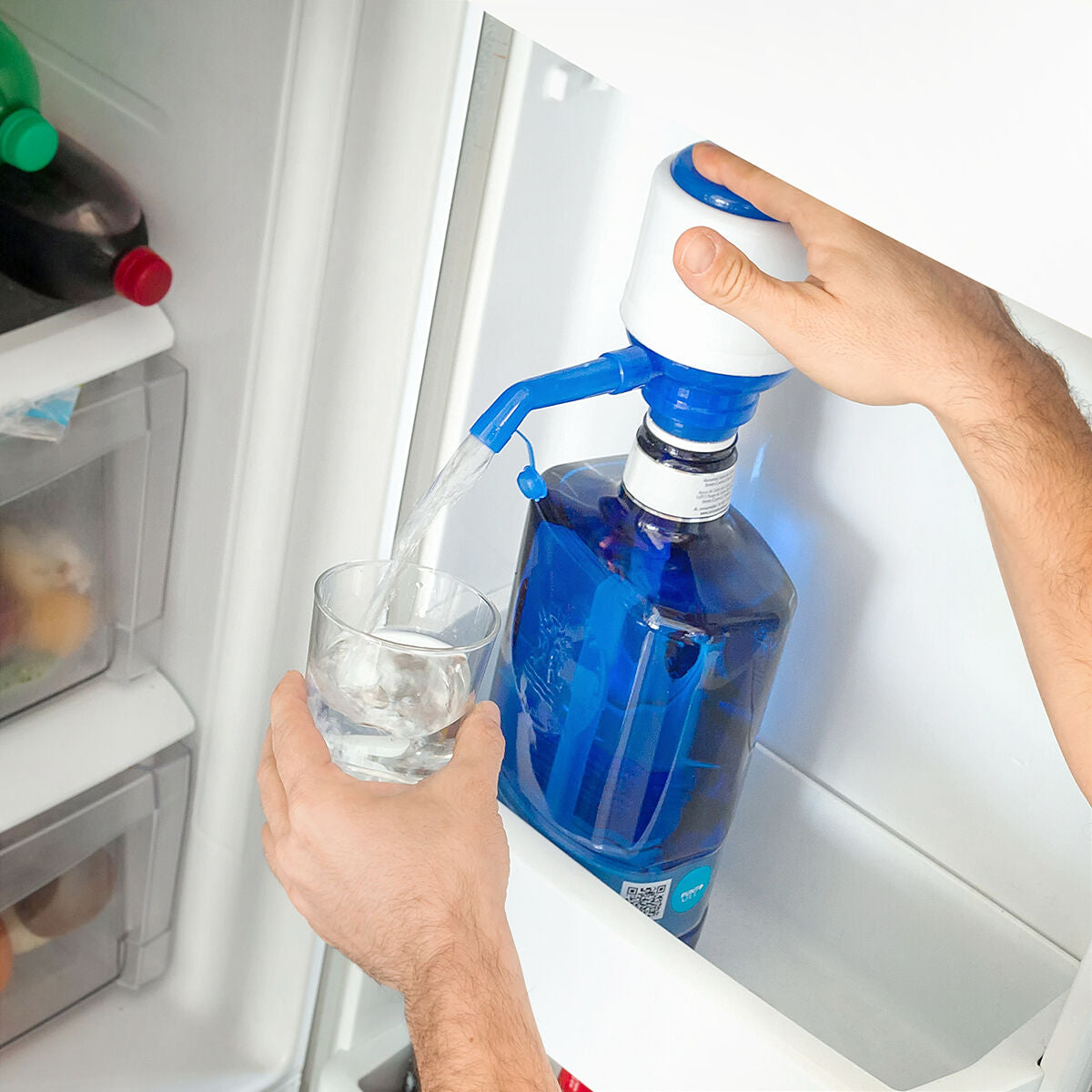 Vesiannostelija pulloille, manuaalinen vesipumppu 1,5–10 L kotitalouteen – 5–10 l pulloille ruuvattava korkki – kuva 7