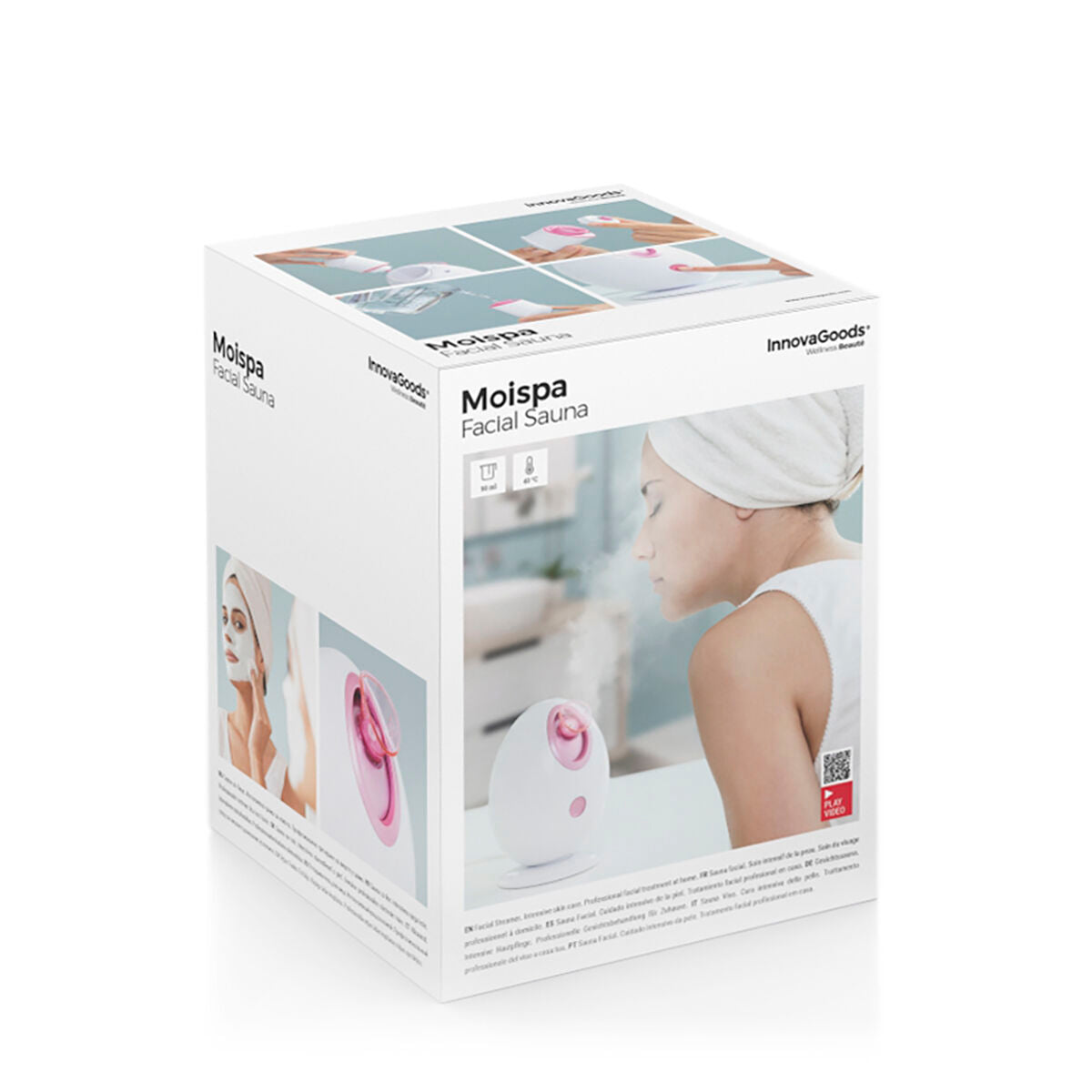 Kasvosauna, höyryhoito 90 ml 40 °C, irrotettava säiliö – kotikäyttö – ihonhoito irrotettava säiliö – kuva 4