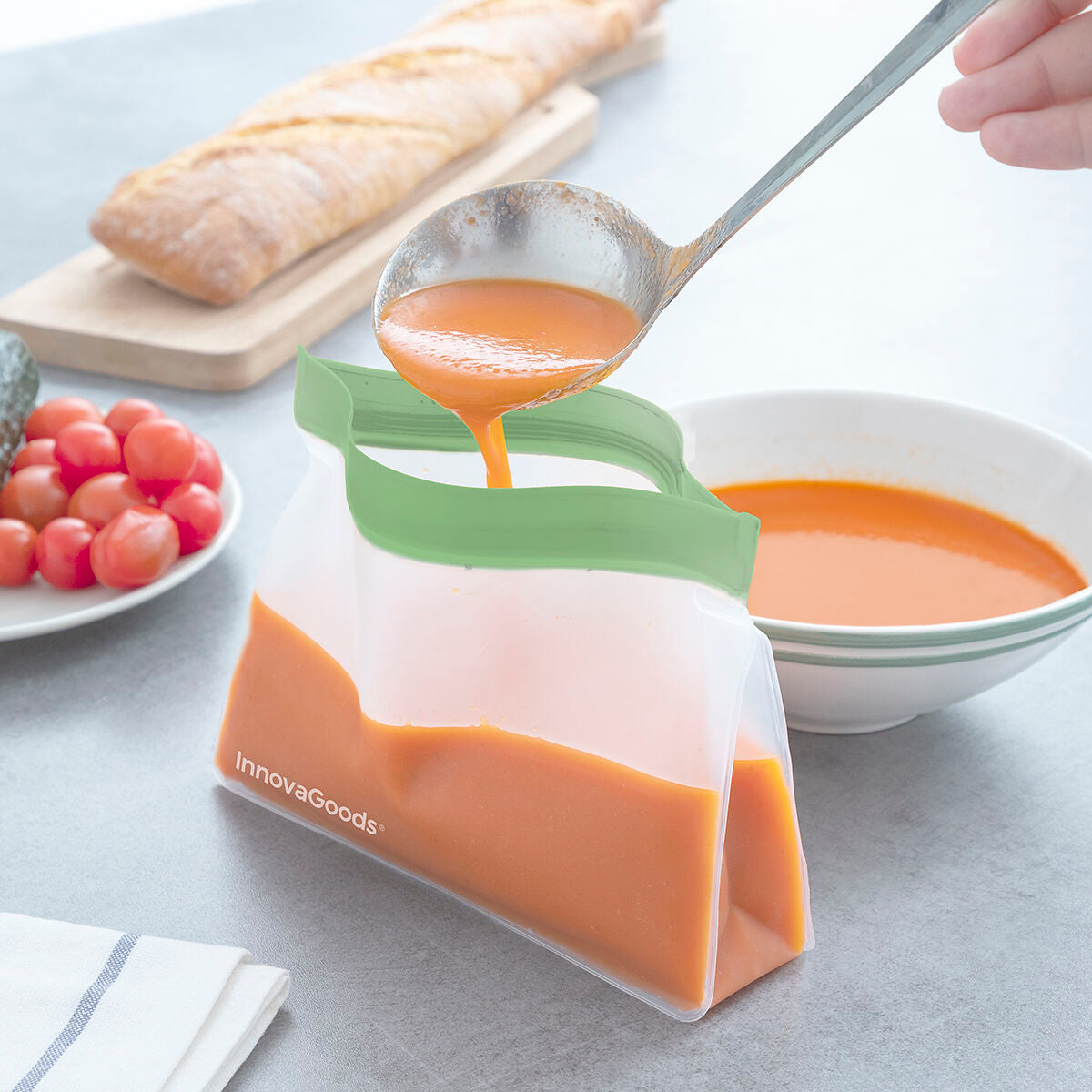 Uudelleenkäytettävät säilytyspussit, ilmatiiviit ziplock 6 kpl - pakastukseen – lahja naiselle pakastukseen – kuva 13