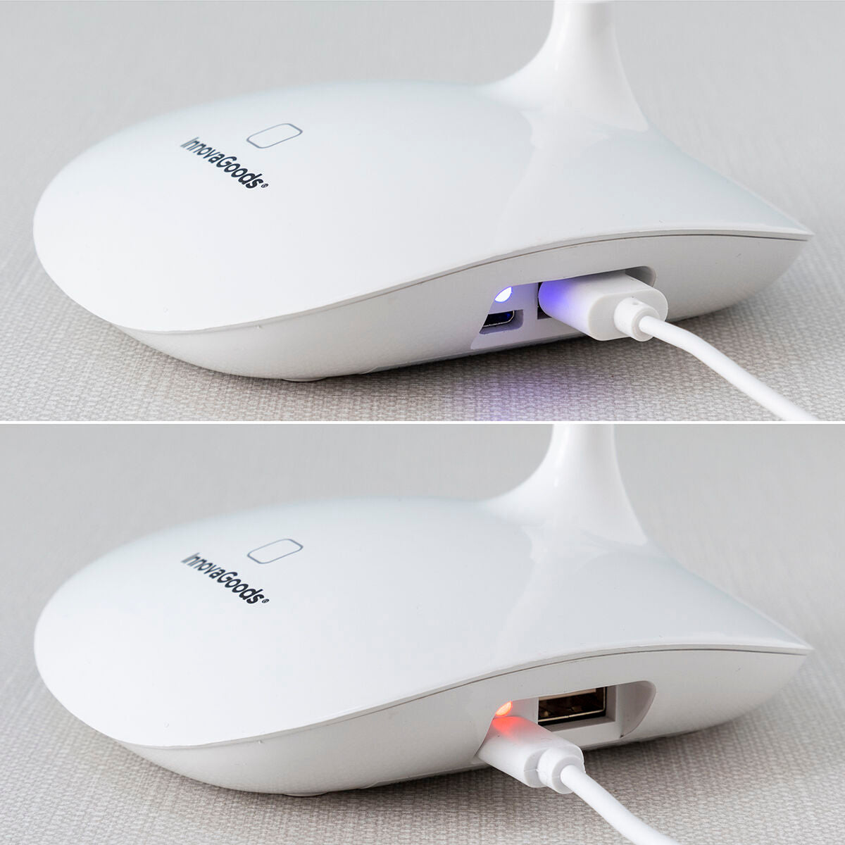 Ladattava led-pöytälamppu, kosketusohjaus ja 3 kirkkaustasoa, powerbank – työpöydälle ladattava lamppu – kuva 6