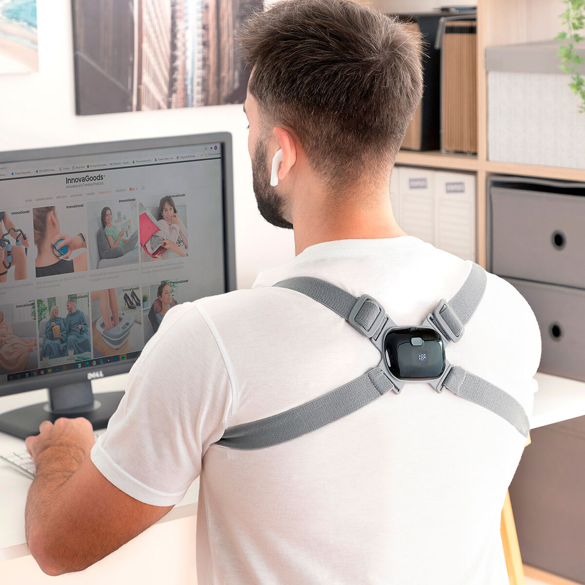 Ladattavat älyryhtiliivit, värinähälytys & LCD-näyttö, USB-C, säädettävät unisex – unisex LCD-laskuri – kuva 10