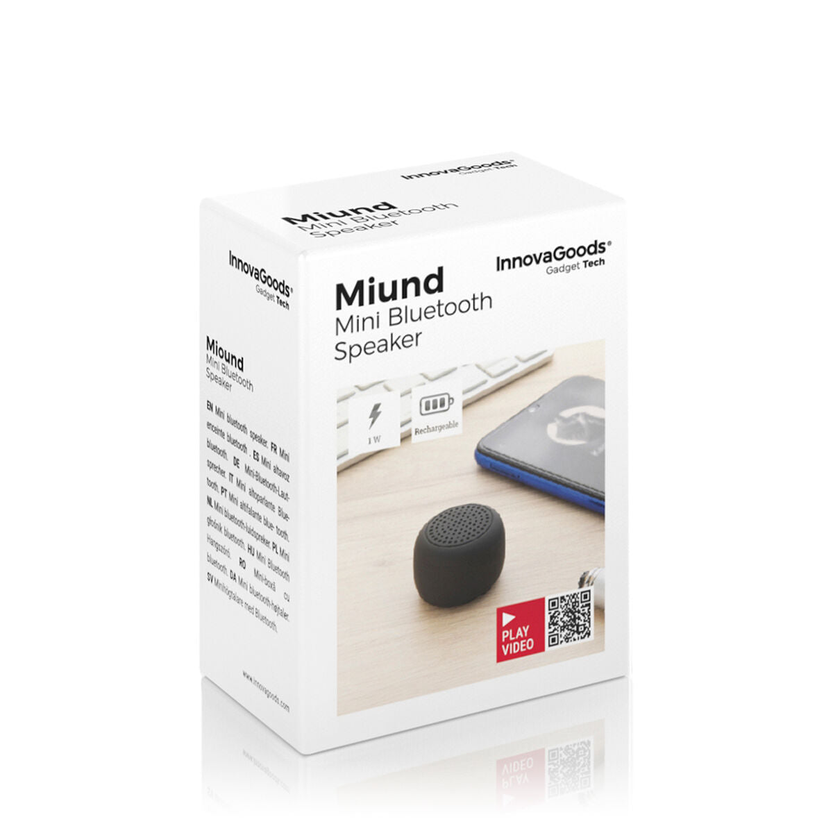 Pieni bluetooth kaiutin mini, kannettava 1 W, handsfree & selfie-kaukosäädin – ladattava kaiutin Bluetooth-yhteys – kuva 11