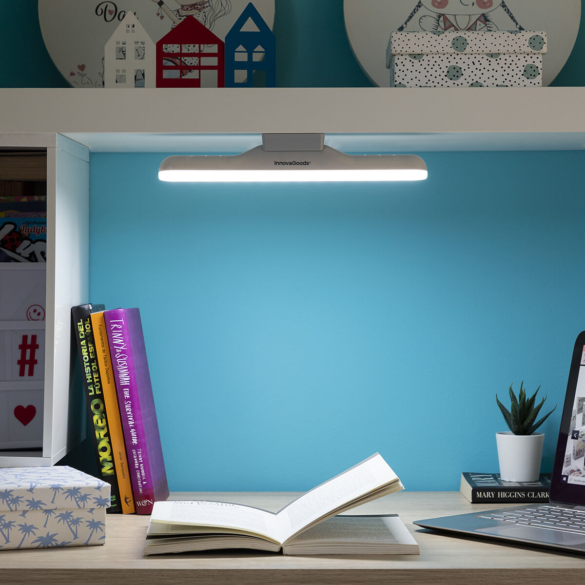 LED kaapinalusvalo, ladattava ja magneettinen, 30 cm, 3 kirkkaustasoa, 200 lm – kaapinalusvalo kolme kirkkaustasoa – kuva 1