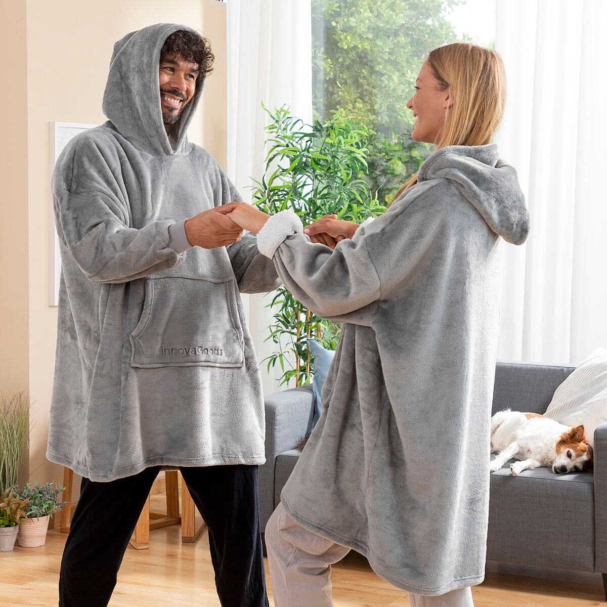 Hupparipeitto huopa fleece-vuorilla, oversized unisex – iso huppu ja keskitasku – lahja miehelle iso huppu – kuva 11