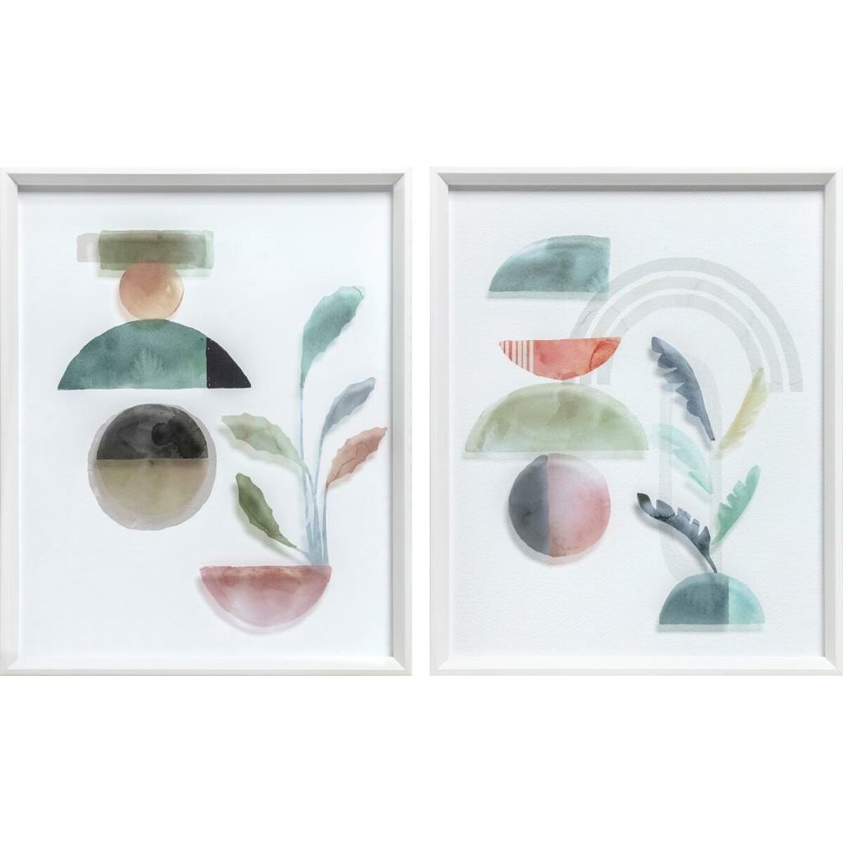 Abstrakti akryylitaulu polystyreeni, 40 x 3,8 x 50 & 43 x 3,8 x 53 cm, moderni