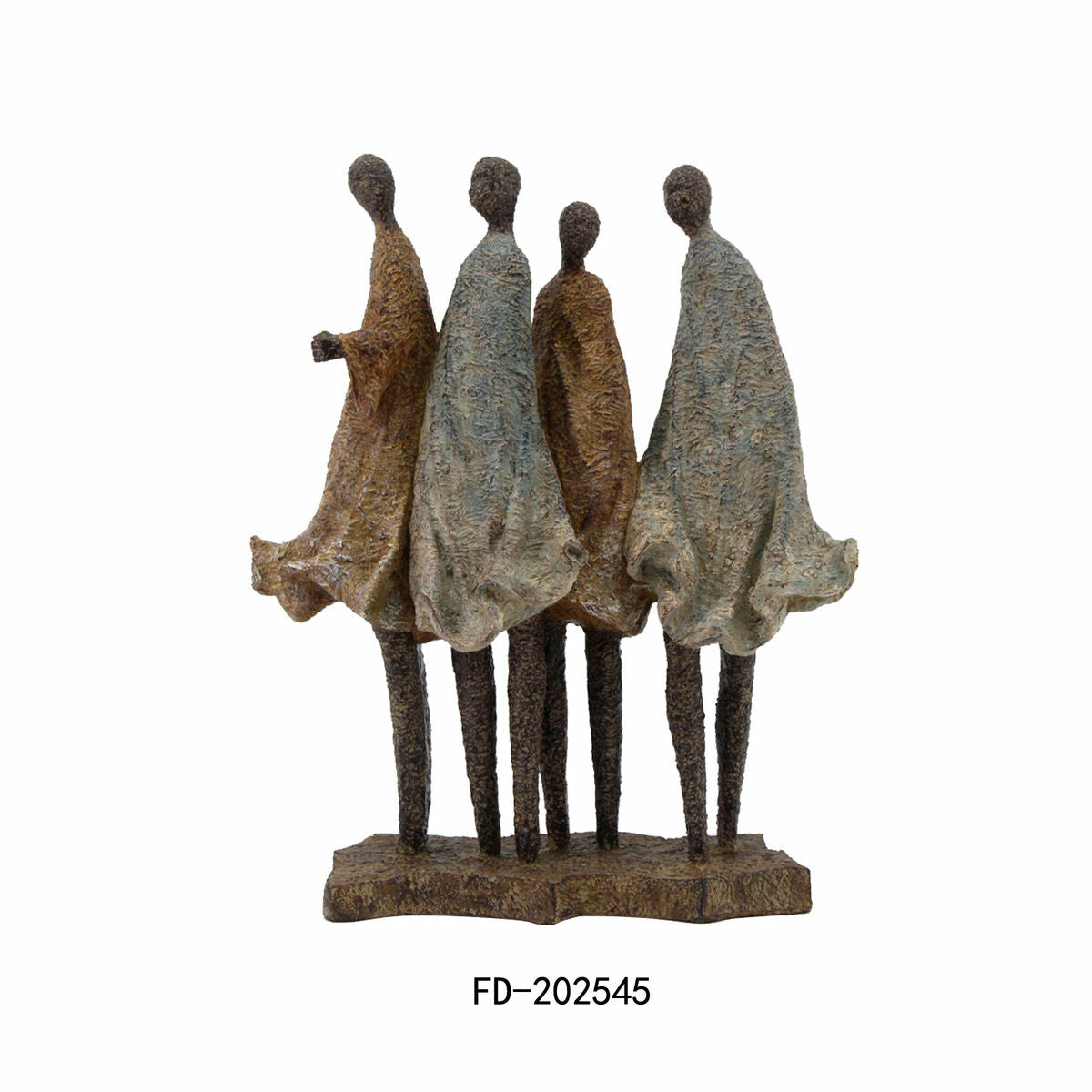 Koristepatsas afrikkalainen nainen, hartsi monivärinen 33,5×14,5×41 cm