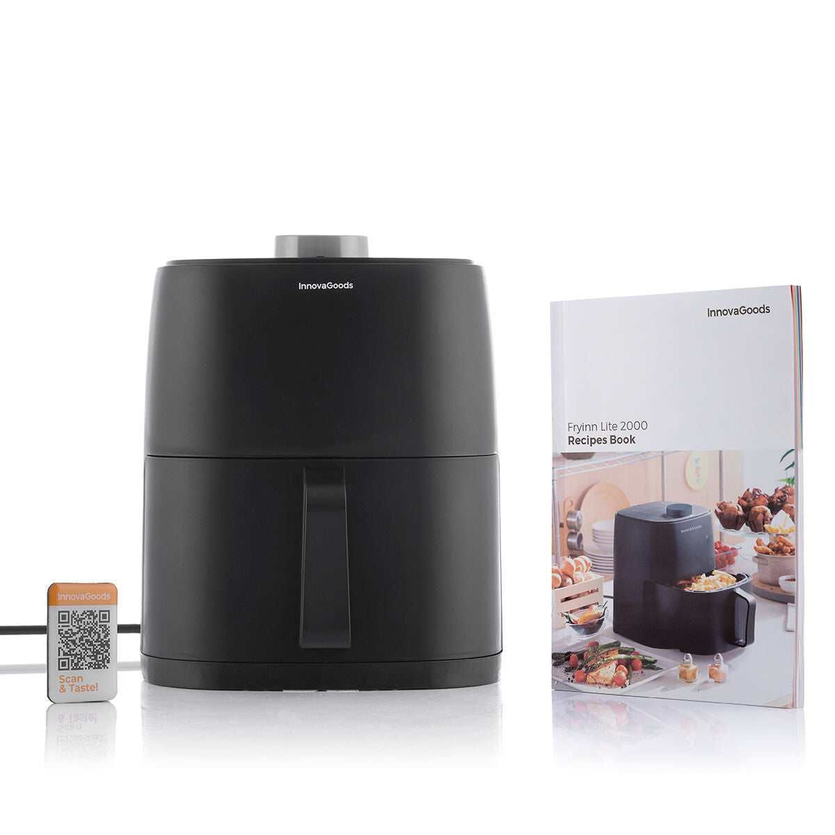 Airfryer 2 l 1200 W, ilman öljyä - kompakti pieniin keittiöihin & pariskunnille
