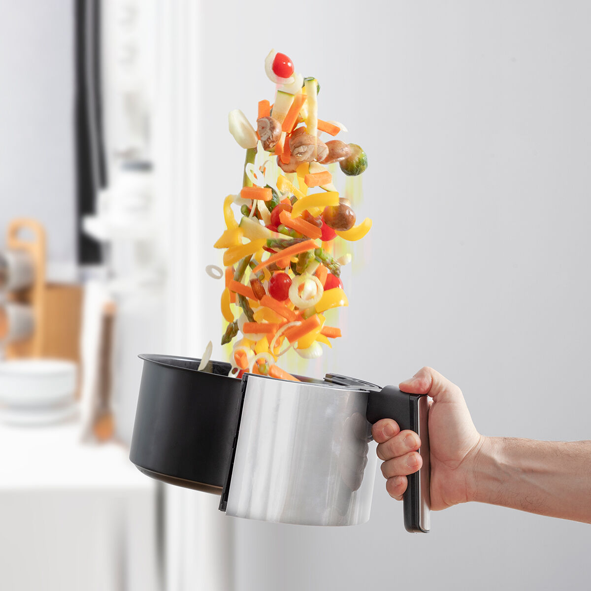 Airfryer 3,5 l, 360° kiertoilma, 1400 W, 8 ohjelmaa — 2–3 hengelle