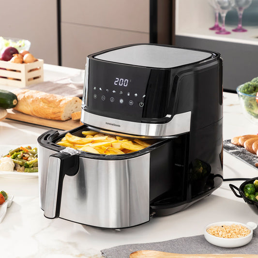 Airfryer 5,5 L 1700 W öljytön, 360° kiertoilma, 8 ohjelmaa, digipaneeli, rst