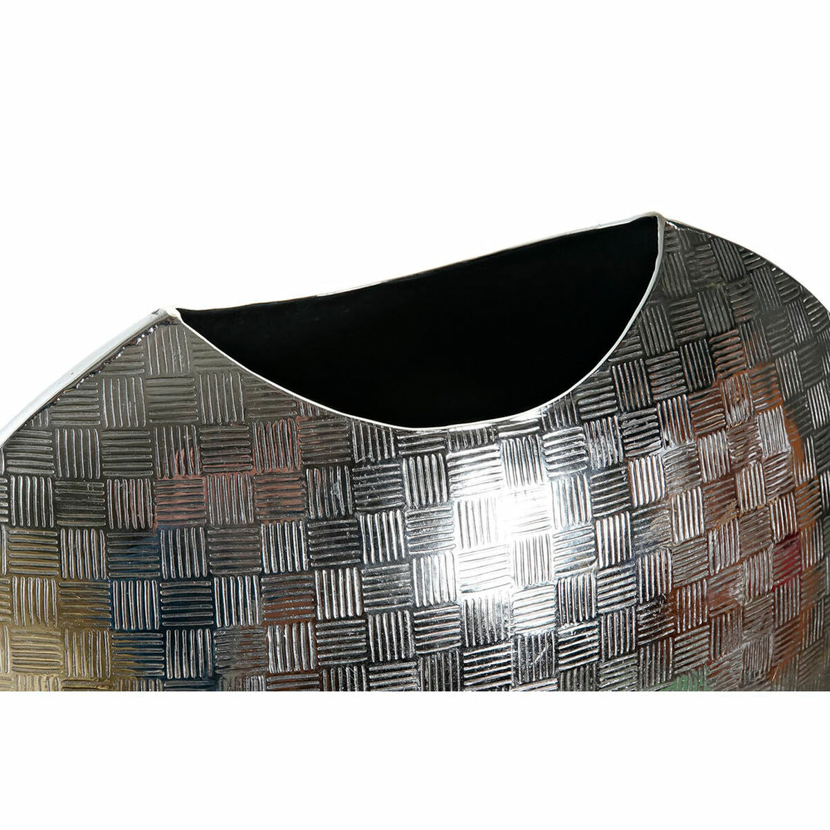 Maljakko alumiini pyöreä 37 x 14 x 33 cm, hopea & kullattu, 2 osaa, moderni