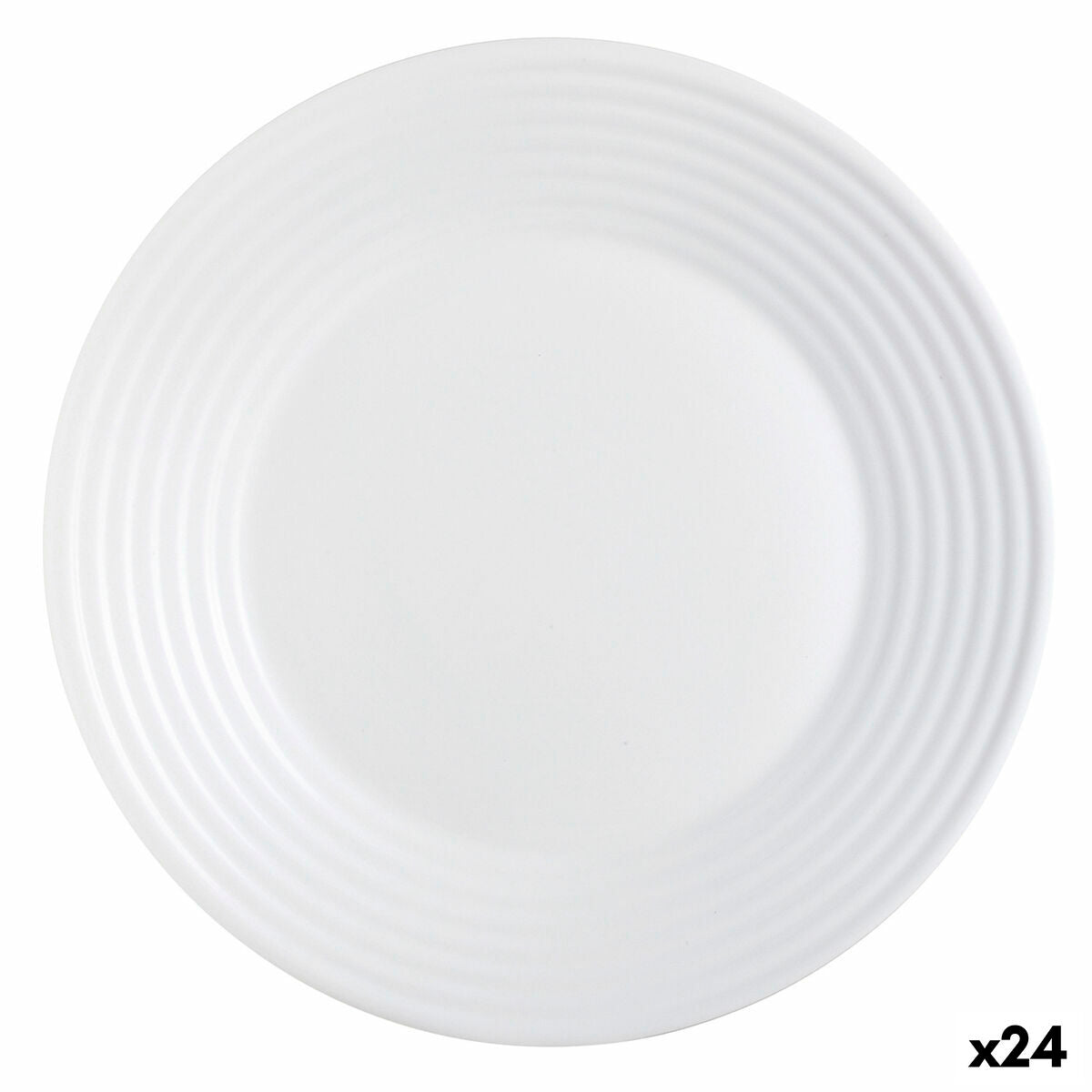 Aluslautanen Ø 27 cm lasi, valkoinen, 24 kpl - astianpesuun & mikroaaltouuniin