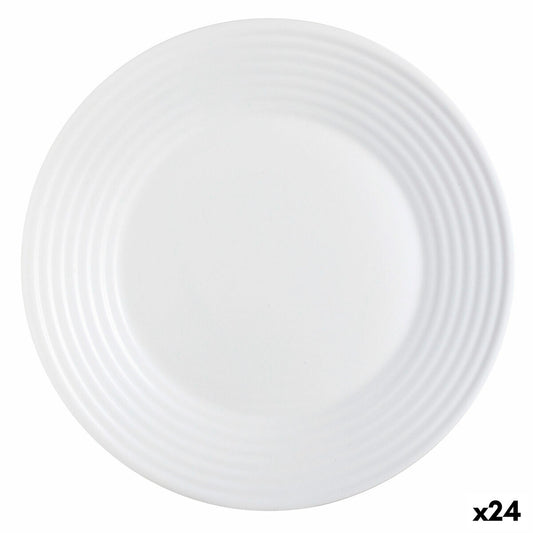 Aluslautanen Ø 27 cm lasi, valkoinen, 24 kpl - astianpesuun & mikroaaltouuniin