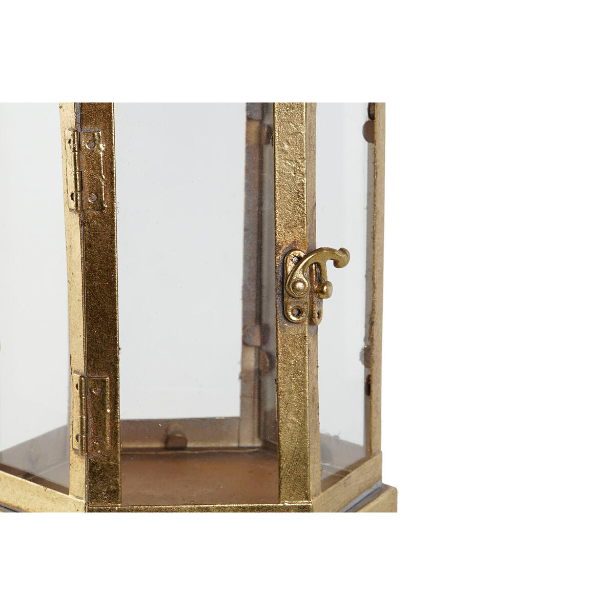 Lyhty kullattu metalli arabityyli 18 x 18 x 35,5 cm, lasi-ikkunat, kynttilälle