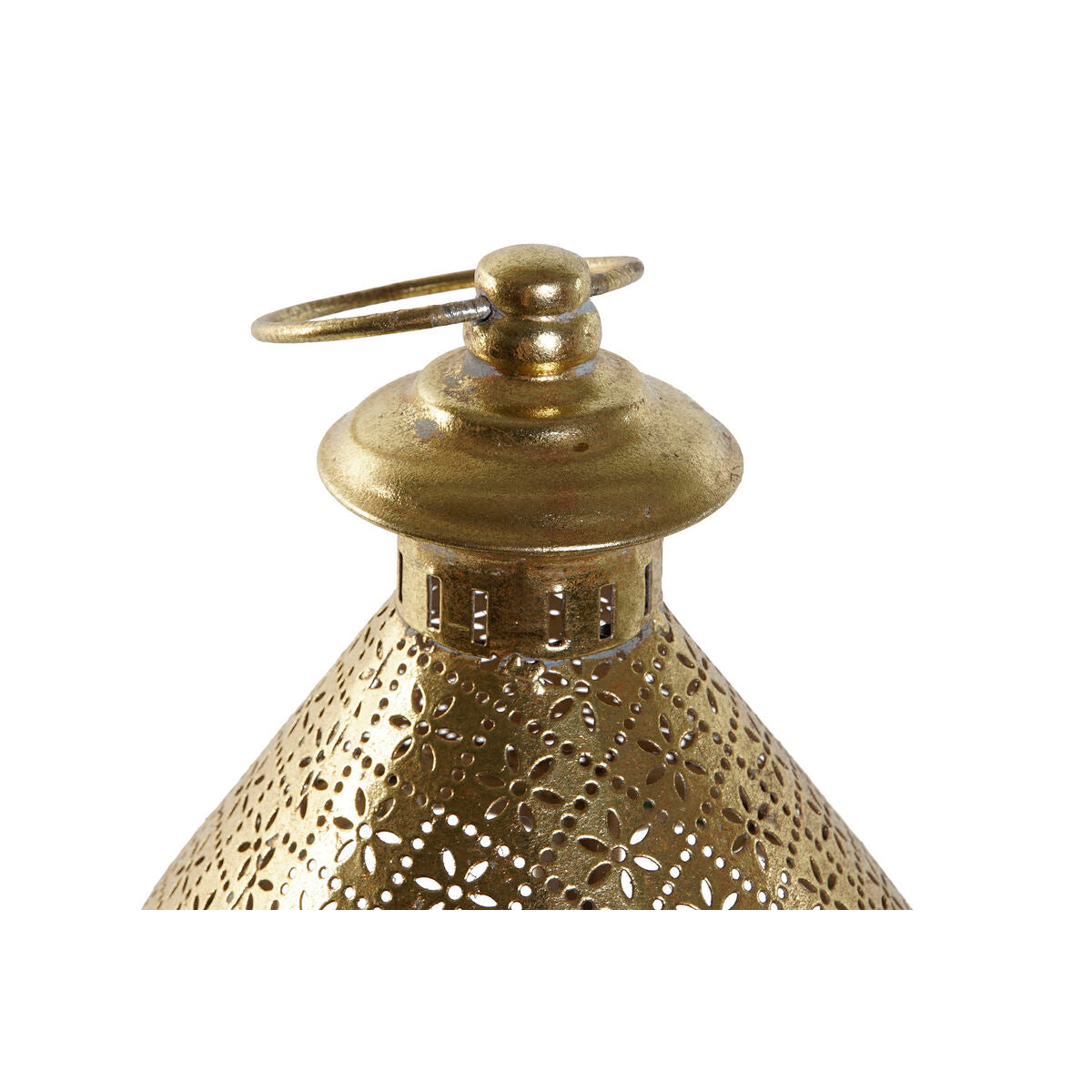 Lyhty kullattu metalli arabityyli 18 x 18 x 35,5 cm, lasi-ikkunat, kynttilälle