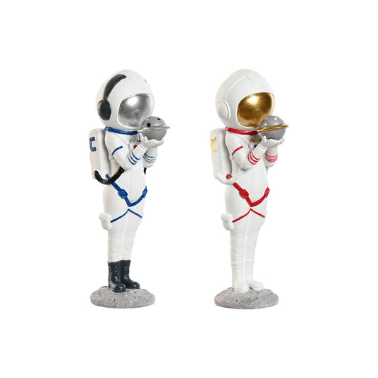 Astronautti koristehahmo 25 cm, 2 kpl, resiini, valkoinen, sininen & punainen