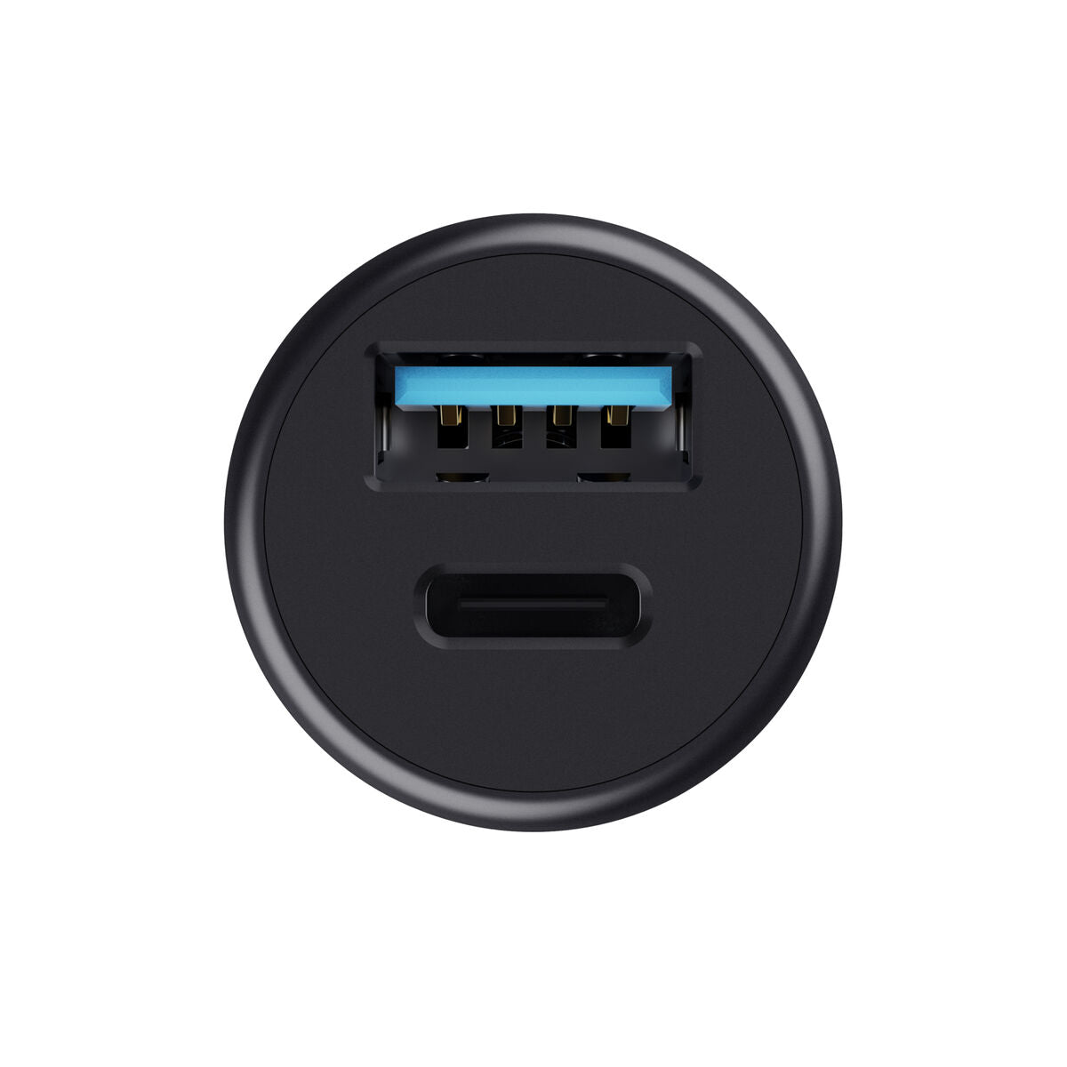 Autolaturi 38 W, 1×USB-C + 1×USB-A, Quick Charge 3.0, 2-porttia, musta, autoon
