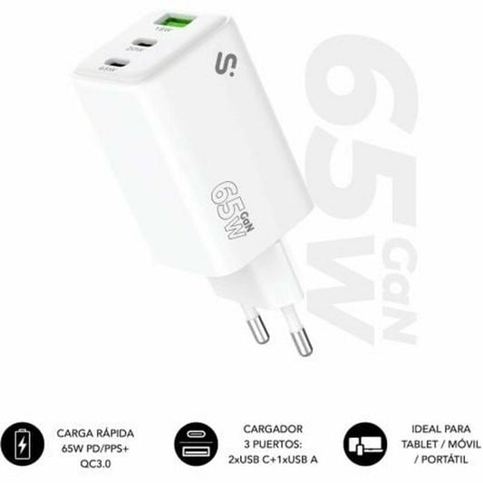 Autolaturi 65W PD 2x USB-C + 1x USB-A, nopea lataus puhelimille tableteille