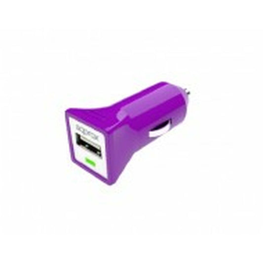 Autolaturi USB 2-portti purppura, kompakti autoon älypuhelimille & tableteille