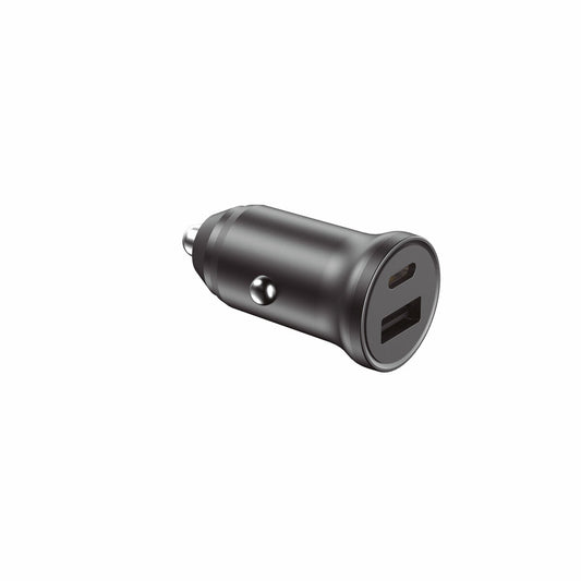 Autolaturi 20 W USB-C, nopea lataus, musta, kompakti autoon, puhelimille