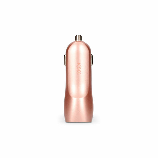 Autolaturi USB-C & 2x USB-A, pinkki - kevyt 30 g autoon