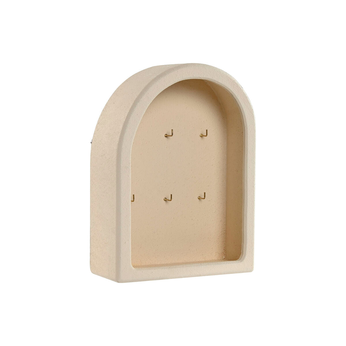 Avainnaulakko beige, avainten säilytys, MDF/metalli, 20,5 x 8,5 x 27,5 cm
