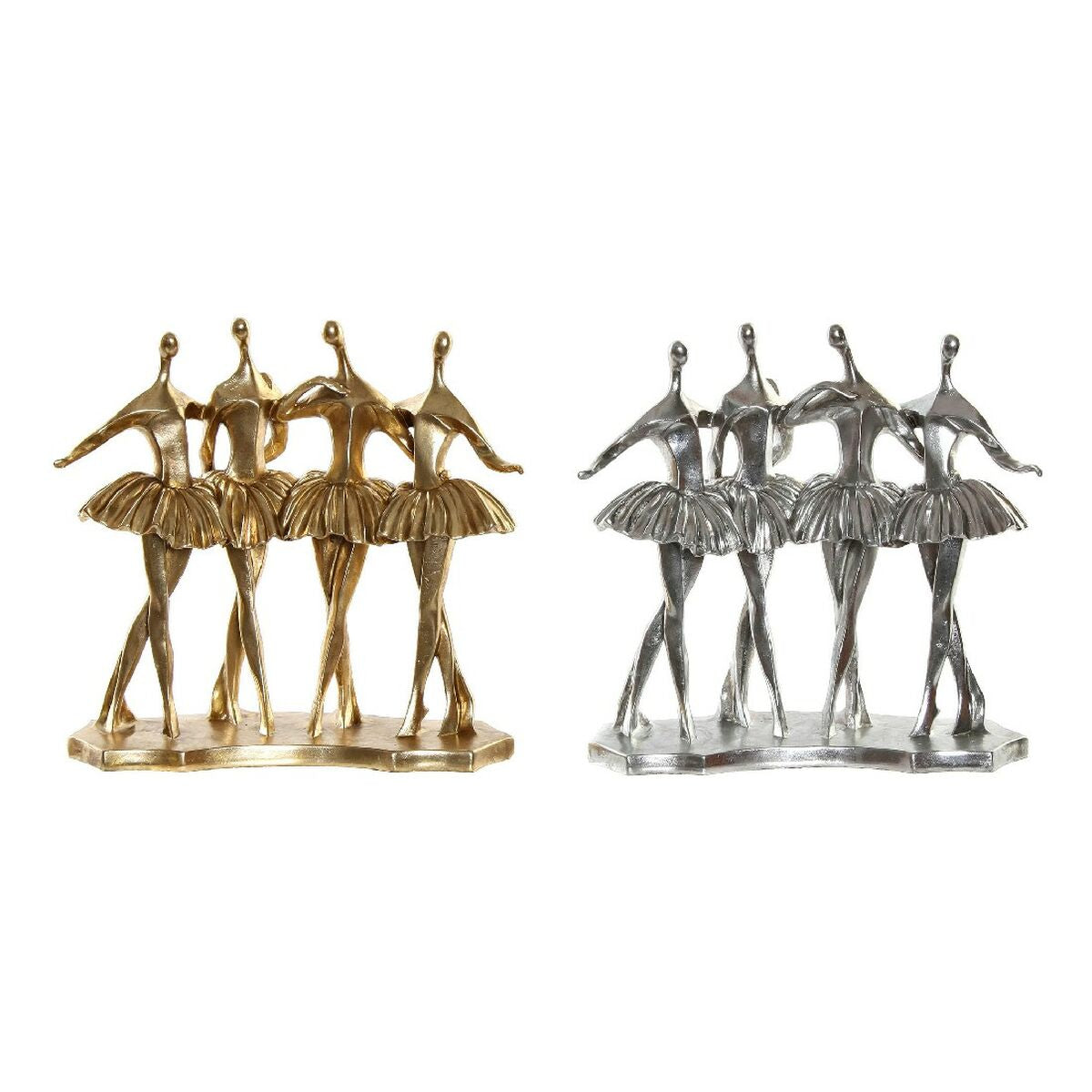 Balettitanssija koristehahmo 2 kpl, kullattu & hopeinen, 33,5×14,5×32 cm