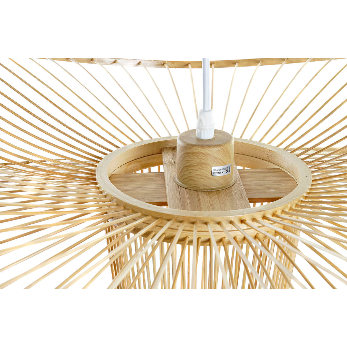 Bambu valaisin E27 50 W, riippuvalaisin ruskea luonnonväri, 60 x 60 x 28 cm