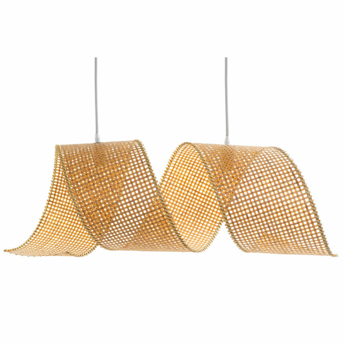 Kattovalaisin bambu 80 x 30 x 30 cm, 2x E27, vaaleanruskea - ruokailutilaan