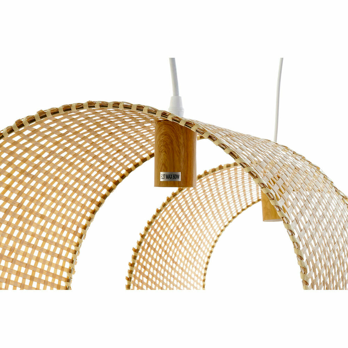 Kattovalaisin bambu 80 x 30 x 30 cm, 2x E27, vaaleanruskea - ruokailutilaan