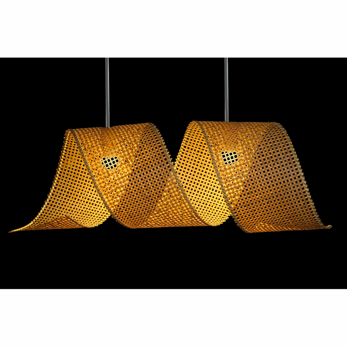 Kattovalaisin bambu 80 x 30 x 30 cm, 2x E27, vaaleanruskea - ruokailutilaan