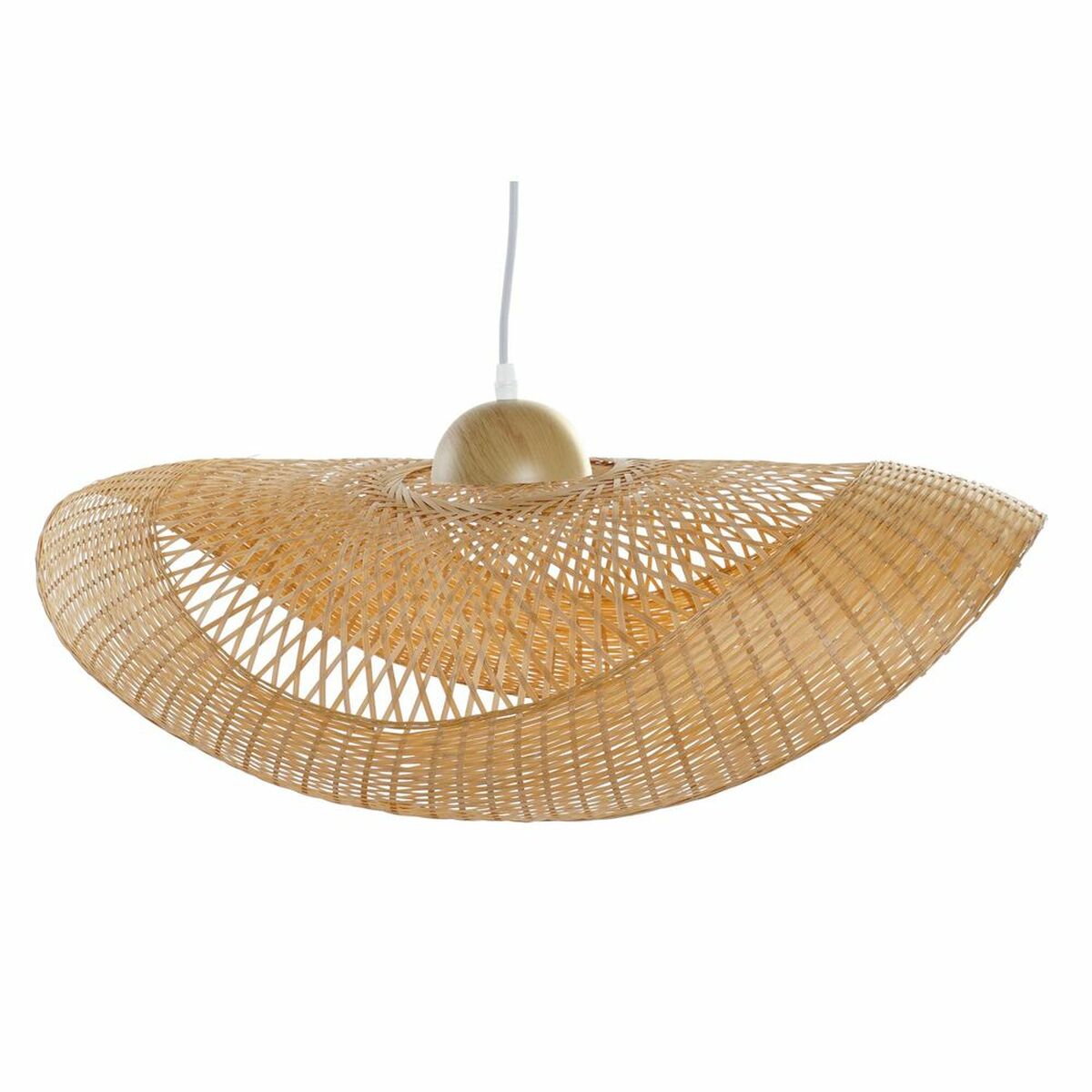 Bambu kattovalaisin aurinkohattu E27 40 W 70×34×20 cm ruskea riippuvalaisin