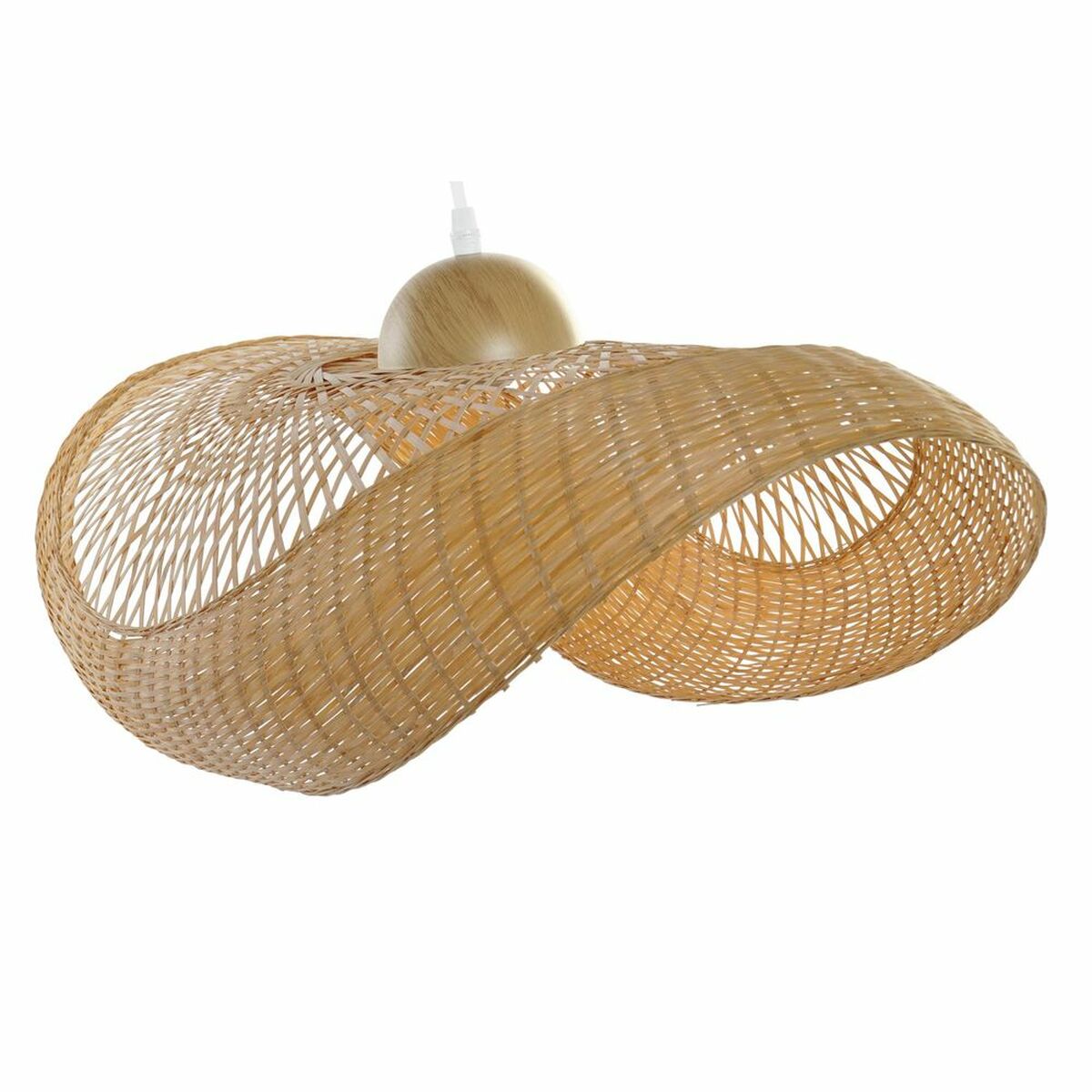 Bambu kattovalaisin aurinkohattu E27 40 W 70×34×20 cm ruskea riippuvalaisin