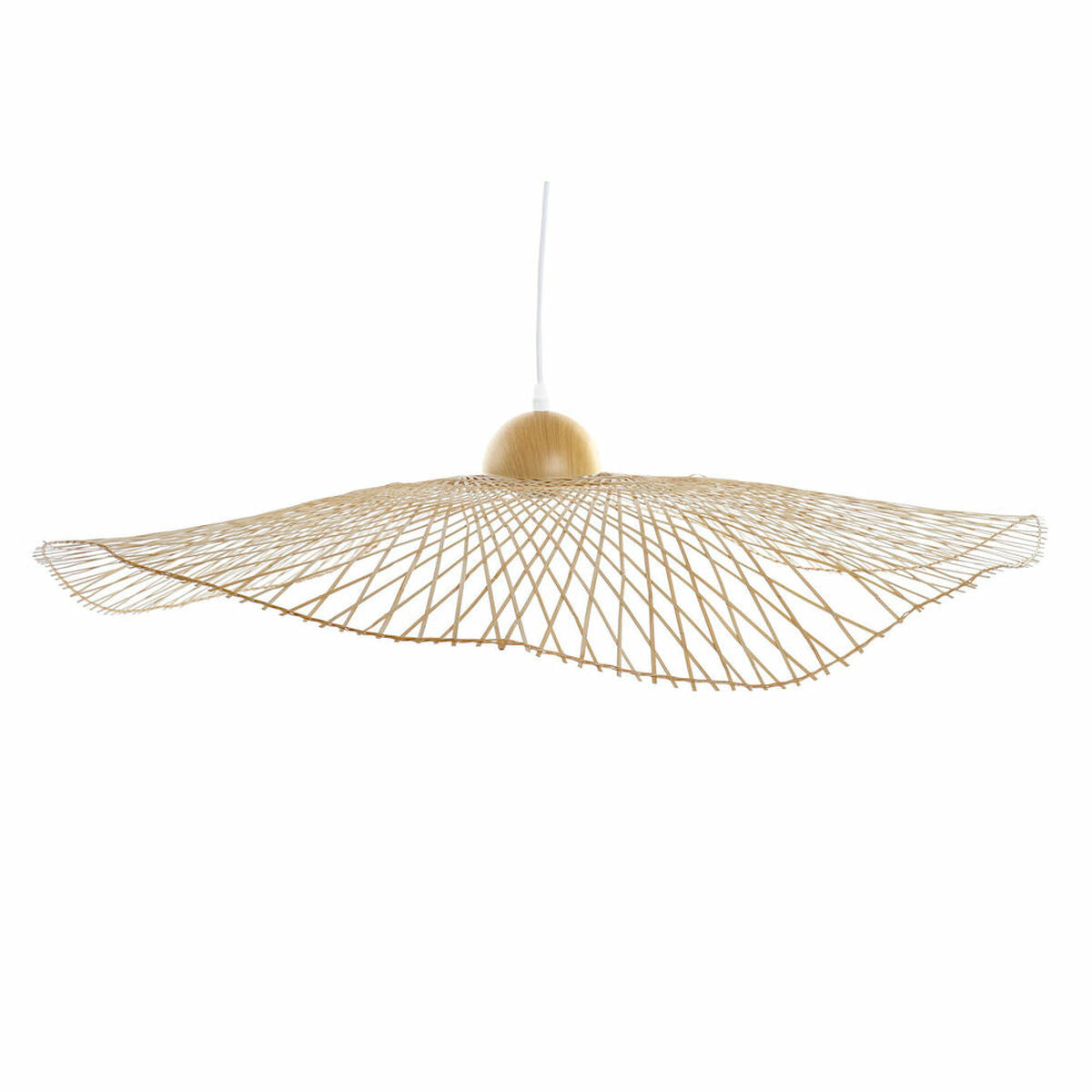 Bambu kattovalaisin, aurinkohattu 88 x 88 x 17 cm, Bali-tyyli, E27-kanta