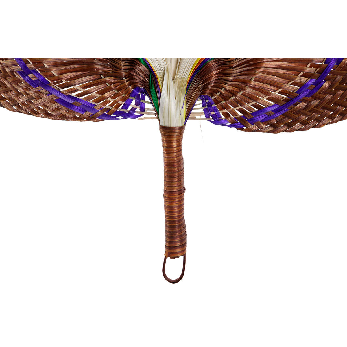 Bambu seinäkoriste 2 kpl, käsinpunottu 40 x 0,5 x 32 cm, oranssi & luonnollinen