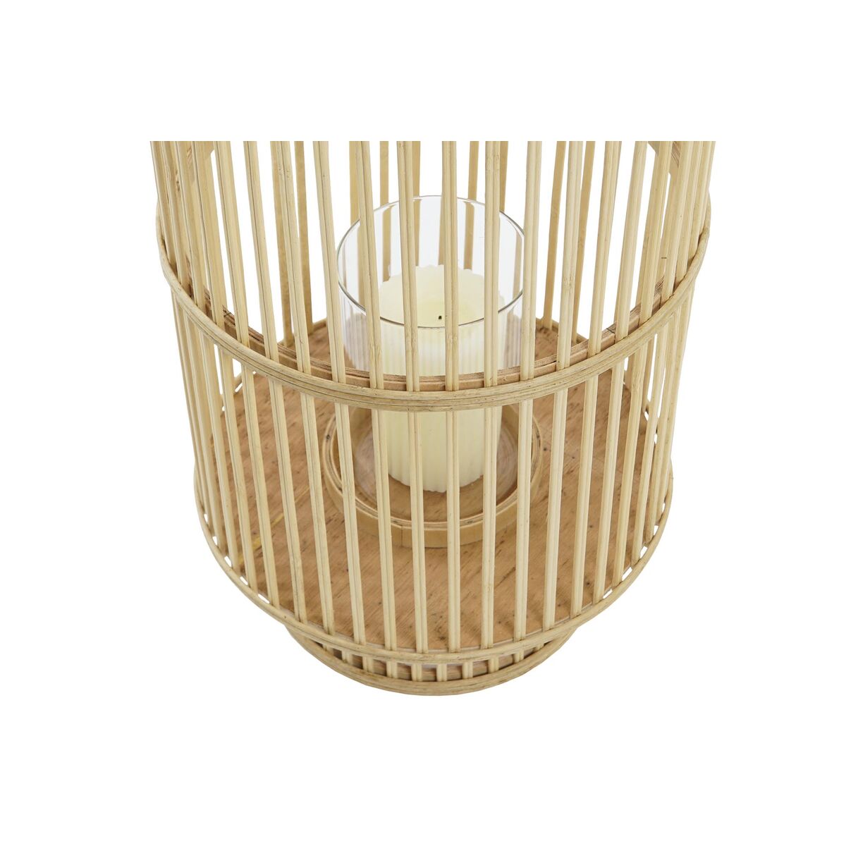Kynttilänjalka bambu 69 cm, kristalli sisustukseen, luonnollinen sävy