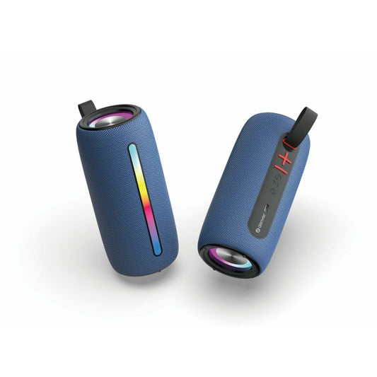 Bluetooth-kaiuttimet 100 W, kannettava, sisäänrakennettu mikrofoni, sininen