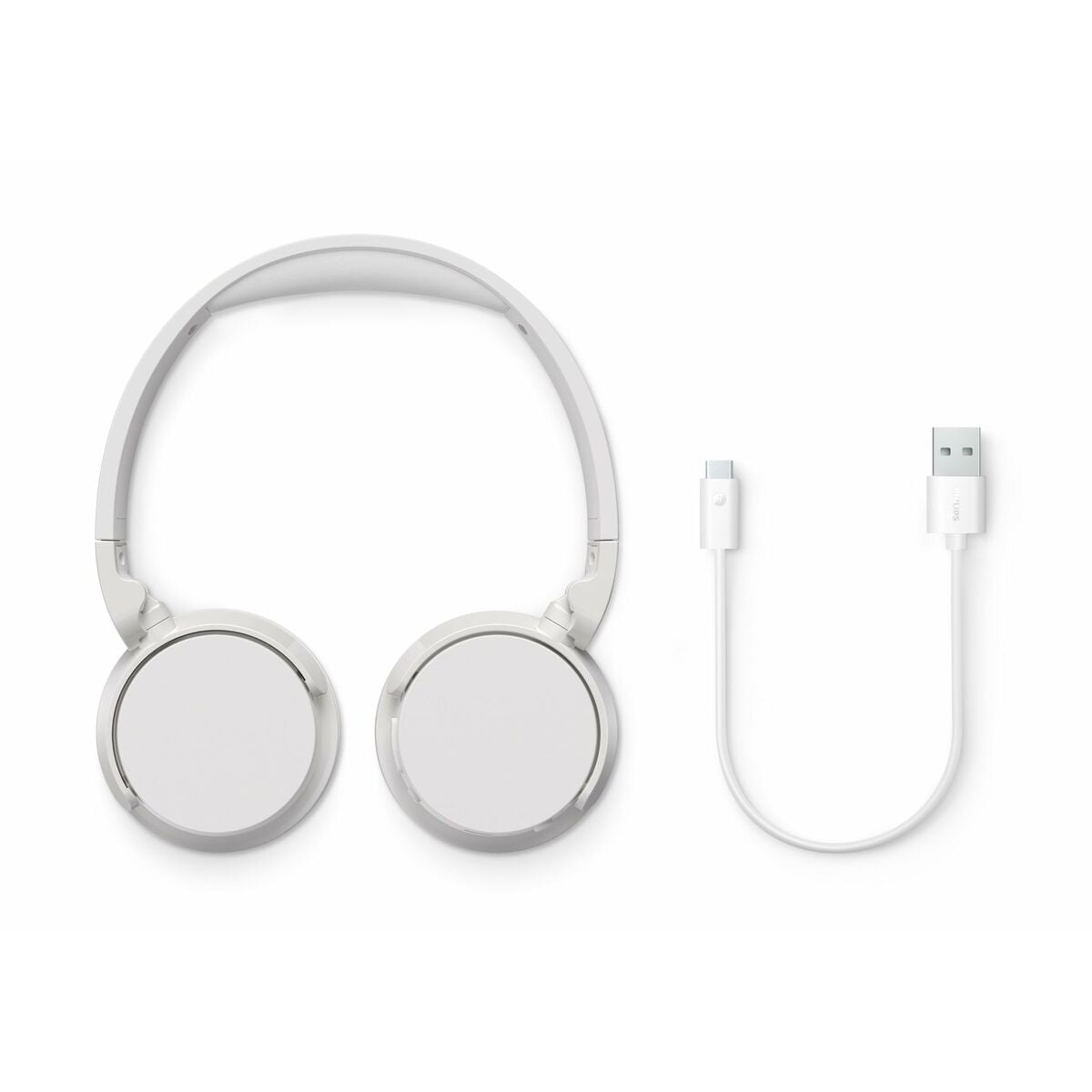 Bluetooth-kuulokkeet mikrofonilla, langattomat, valkoinen, puheluihin & musiikkiin